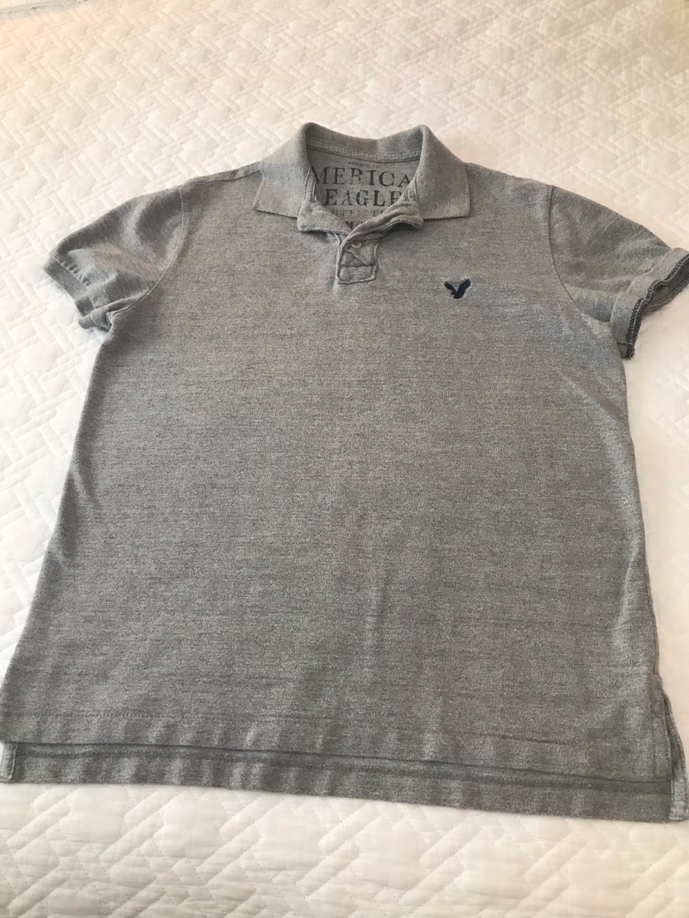 American Eagle Outfitters Gray Women’s Polo Shirt Size Medium